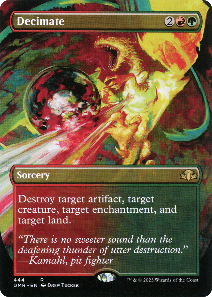 Decimate (Borderless Alternate Art) [Dominaria Remastered] | Gear Gaming Bentonville
