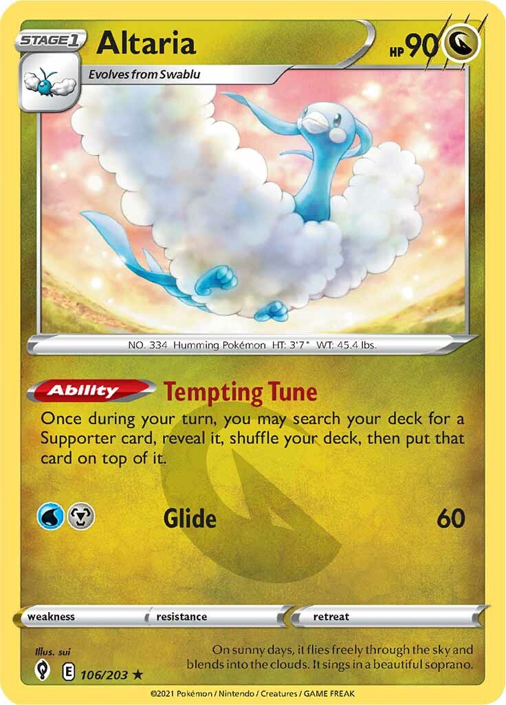 Altaria (106/203) [Sword & Shield: Evolving Skies] | Gear Gaming Bentonville