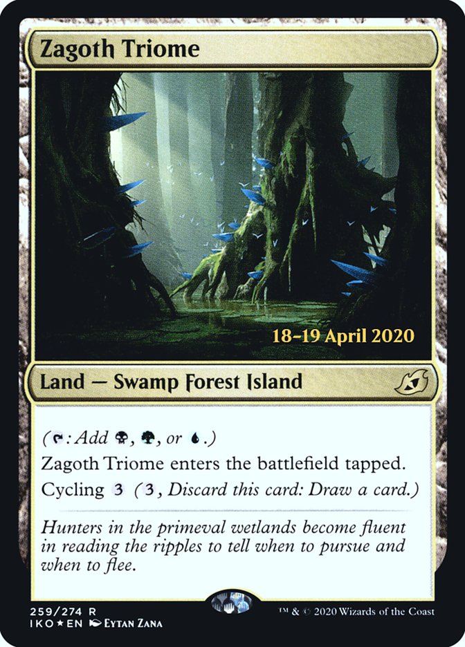 Zagoth Triome [Ikoria: Lair of Behemoths Prerelease Promos] | Gear Gaming Bentonville