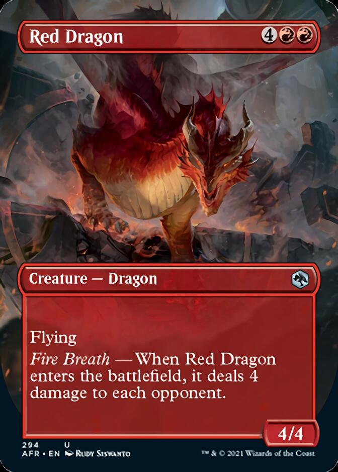 Red Dragon (Borderless Alternate Art) [Dungeons & Dragons: Adventures in the Forgotten Realms] | Gear Gaming Bentonville