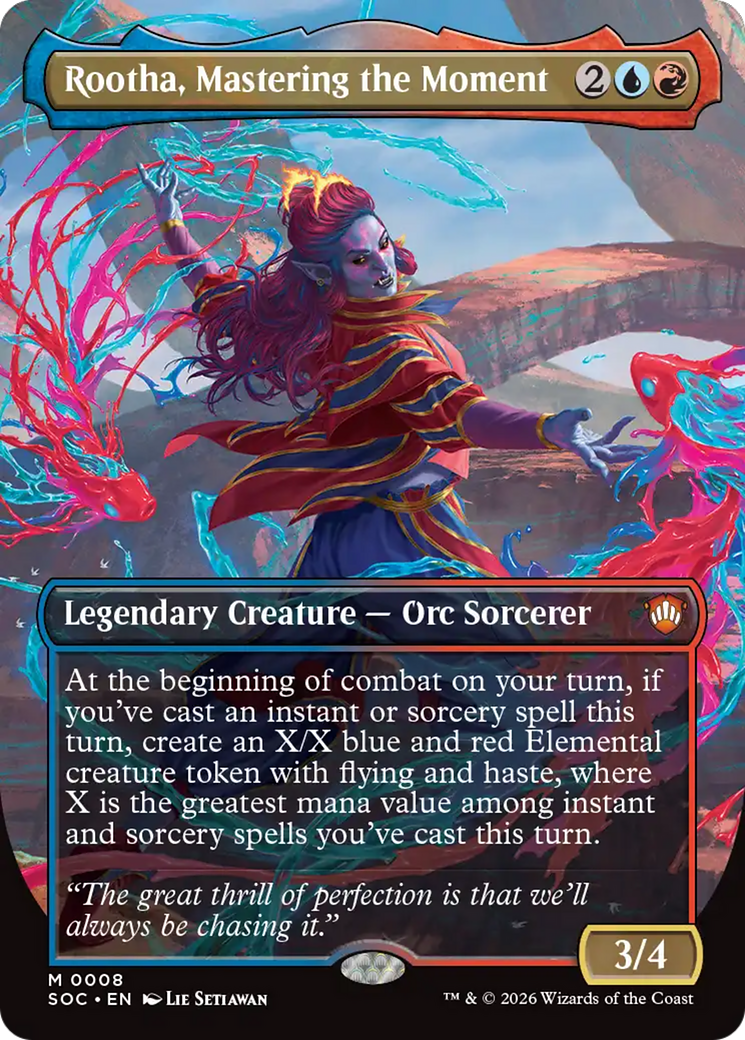 Rootha, Mastering the Moment (Borderless) [Secrets of Strixhaven Commander] | Gear Gaming Bentonville