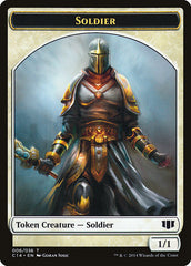 Soldier // Spirit Double-Sided Token [Commander 2014 Tokens] | Gear Gaming Bentonville
