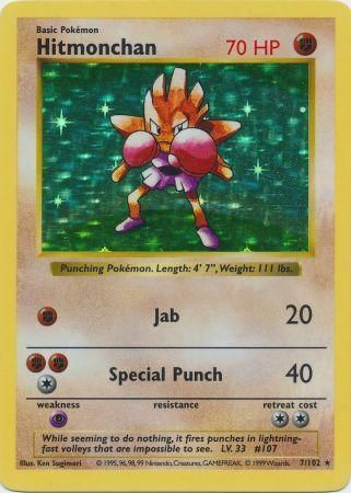 Hitmonchan (7/102) [Base Set Shadowless Unlimited] | Gear Gaming Bentonville