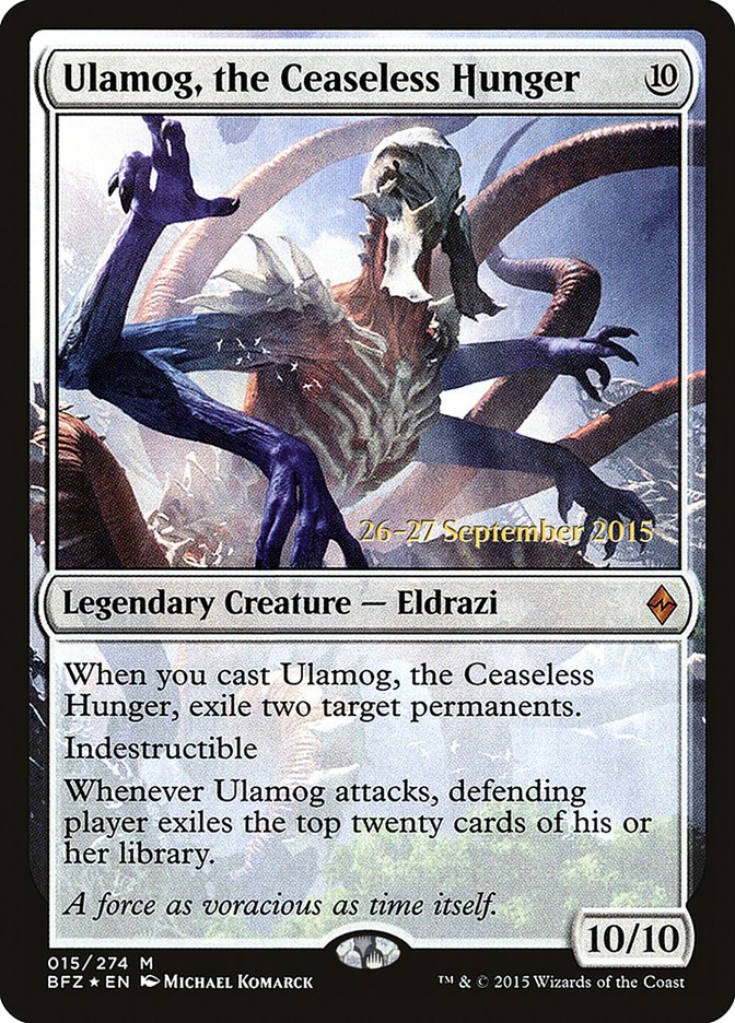Ulamog, the Ceaseless Hunger [Battle for Zendikar Prerelease Promos] | Gear Gaming Bentonville