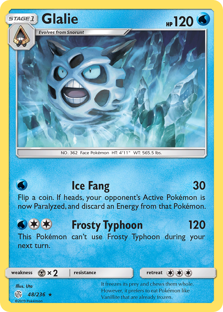 Glalie (48/236) [Sun & Moon: Cosmic Eclipse] | Gear Gaming Bentonville