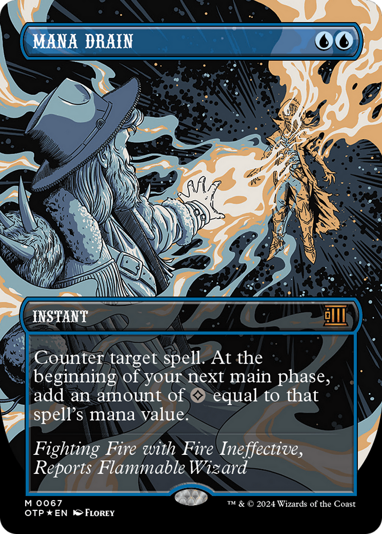 Mana Drain (Textured Foil) [Outlaws of Thunder Junction: Breaking News] | Gear Gaming Bentonville