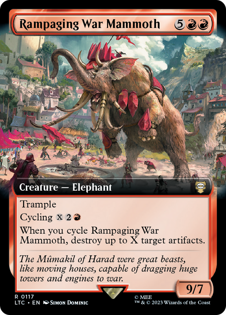 Rampaging War Mammoth (Extended Art) [The Lord of the Rings: Tales of Middle-Earth Commander] | Gear Gaming Bentonville