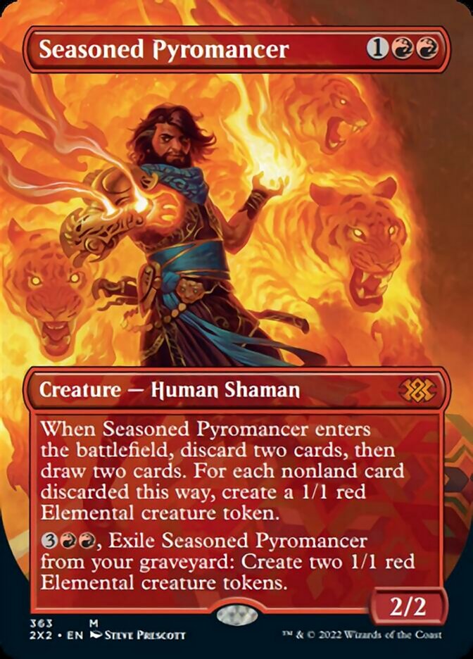 Seasoned Pyromancer (Borderless Alternate Art) [Double Masters 2022] | Gear Gaming Bentonville