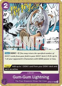 Gum-Gum Lightning [Emperors in the New World: 2nd Anniversary Tournament Cards] | Gear Gaming Bentonville