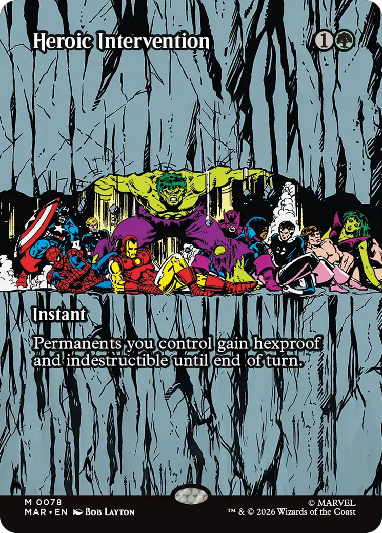 Heroic Intervention (0078) (Borderless) [Marvel Universe: Eternal-Legal] | Gear Gaming Bentonville