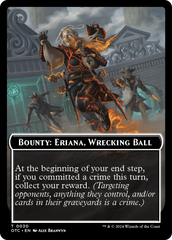 Bounty: Eriana, Wrecking Ball // Bounty Rules Double-Sided Token [Outlaws of Thunder Junction Commander Tokens] | Gear Gaming Bentonville