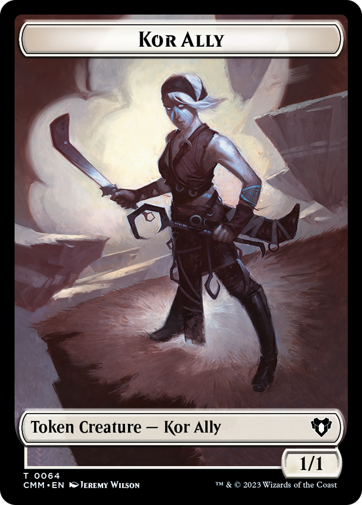 Dragon // Kor Ally Double-Sided Token [Commander Masters Tokens] | Gear Gaming Bentonville