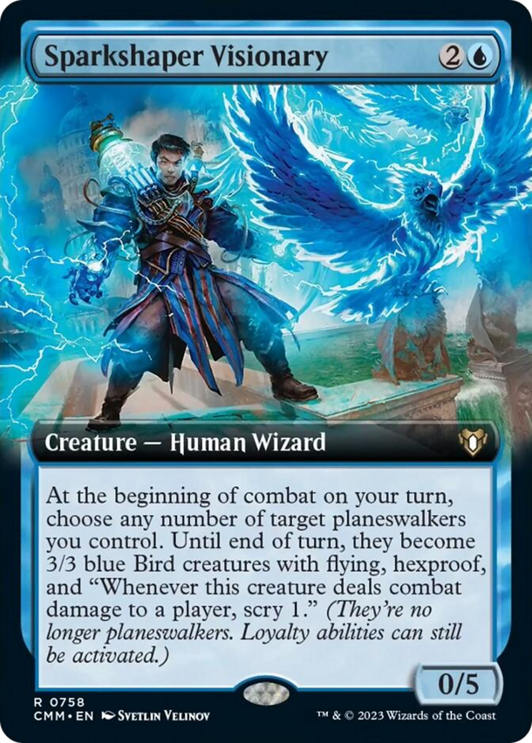 Sparkshaper Visionary (Extended Art) [Commander Masters] | Gear Gaming Bentonville