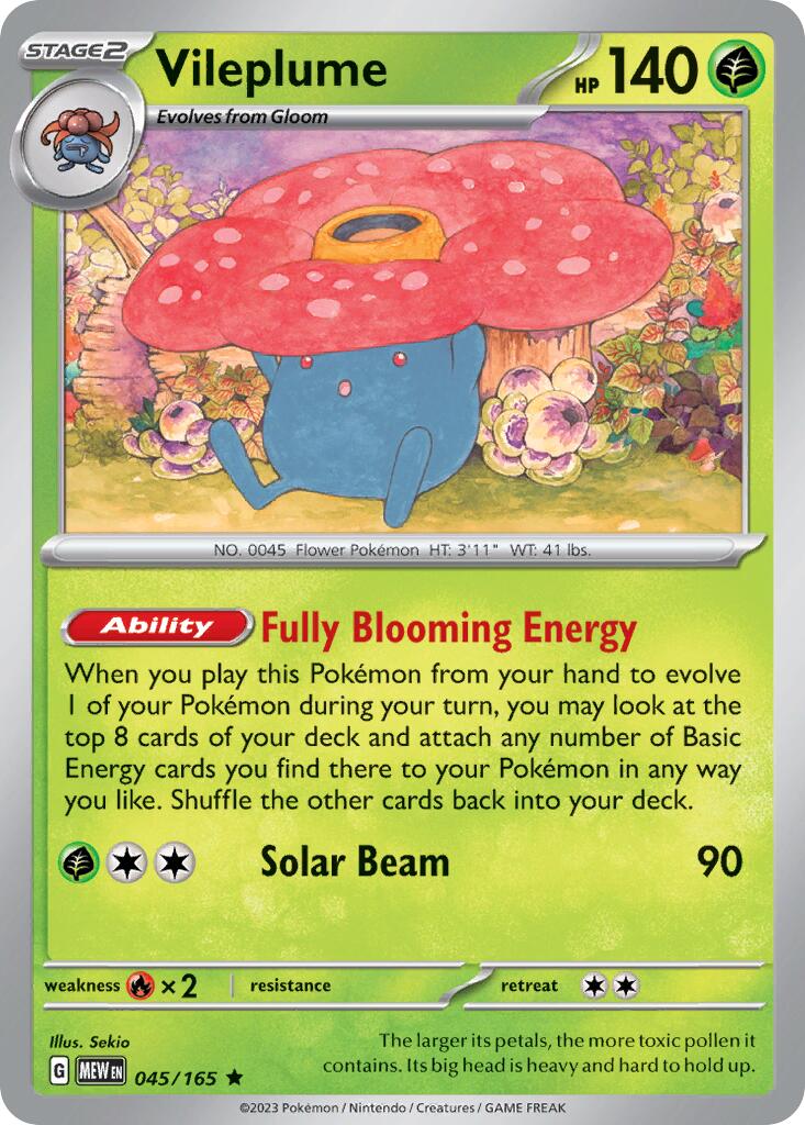 Vileplume (045/165) (Theme Deck Exclusive) [Scarlet & Violet 151] | Gear Gaming Bentonville