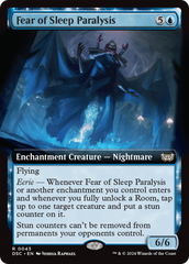 Fear of Sleep Paralysis (Extended Art) [Duskmourn: House of Horror Commander] | Gear Gaming Bentonville