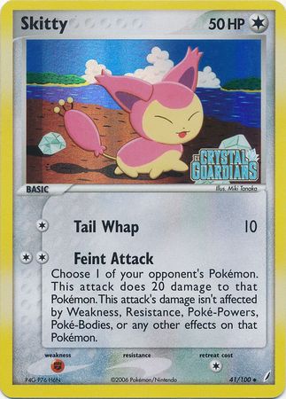 Skitty (41/100) (Stamped) [EX: Crystal Guardians] | Gear Gaming Bentonville