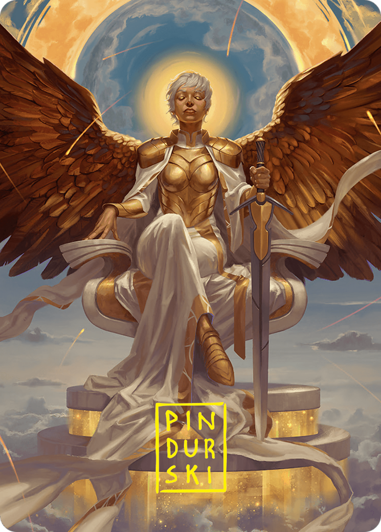 Herald of Eternal Dawn Art Card (27/54) (Gold-Stamped Signature) [Foundations Art Series] | Gear Gaming Bentonville