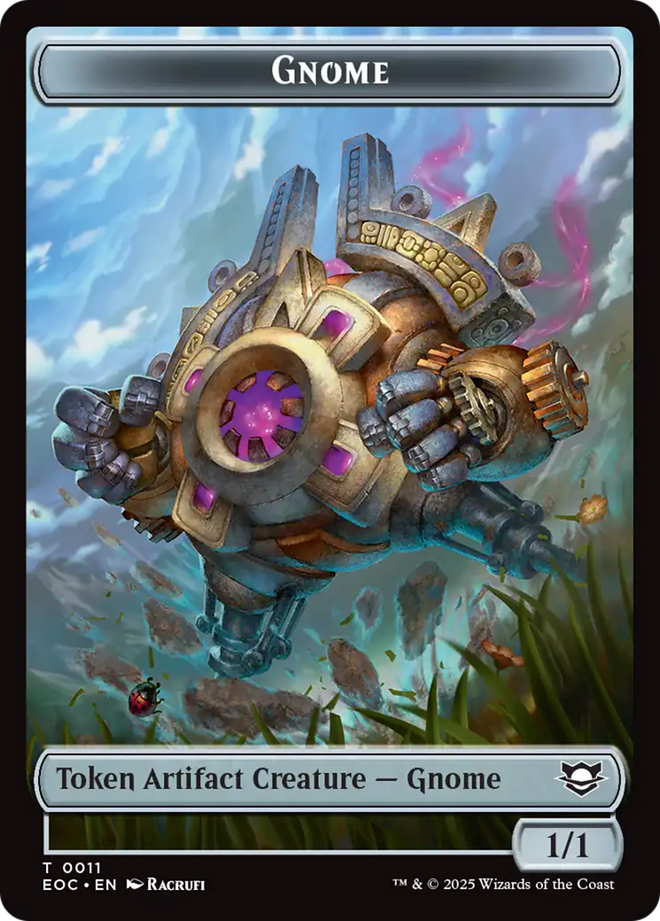 Thopter // Gnome Double-Sided Token [Edge of Eternities Commander Tokens] | Gear Gaming Bentonville