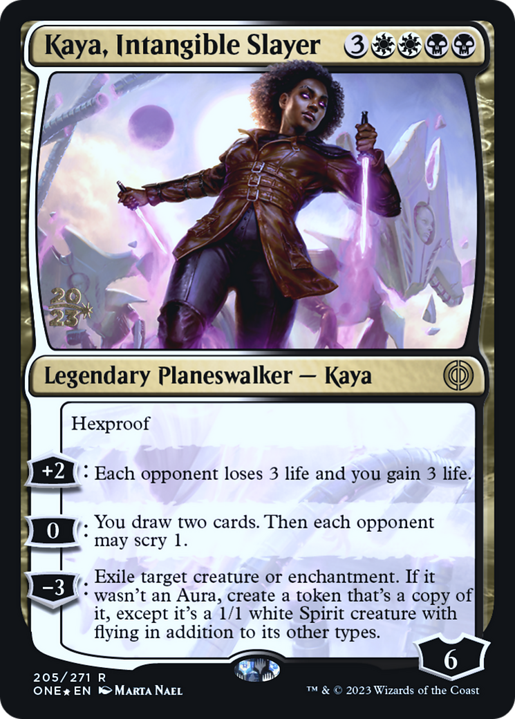 Kaya, Intangible Slayer [Phyrexia: All Will Be One Prerelease Promos] | Gear Gaming Bentonville