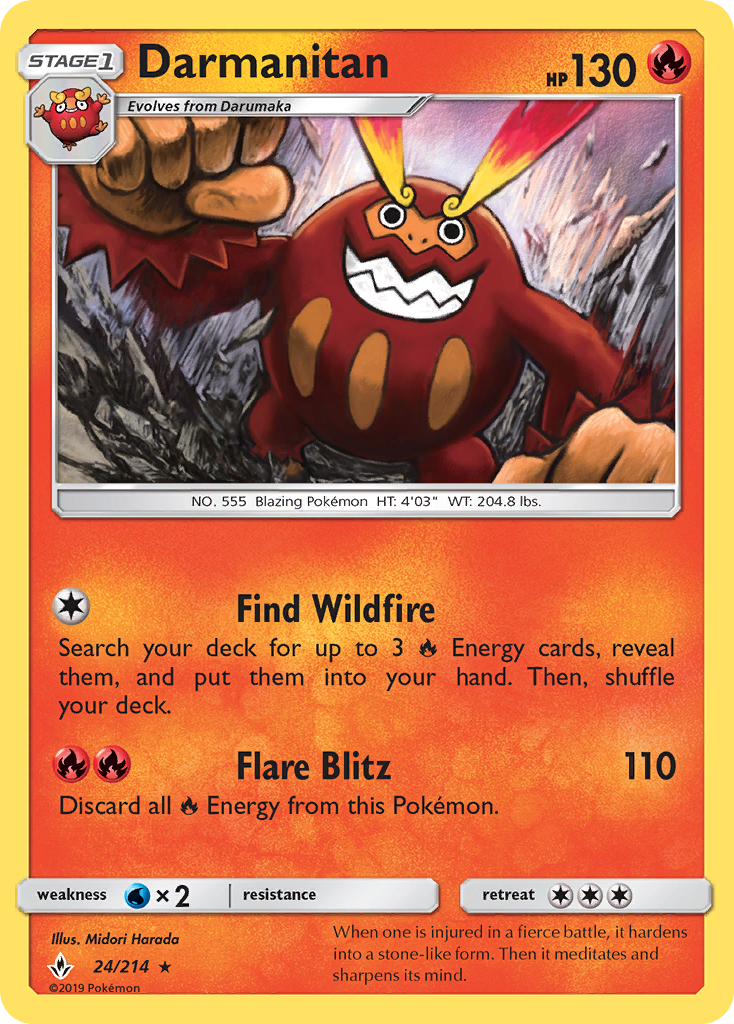 Darmanitan (24/214) [Sun & Moon: Unbroken Bonds] | Gear Gaming Bentonville