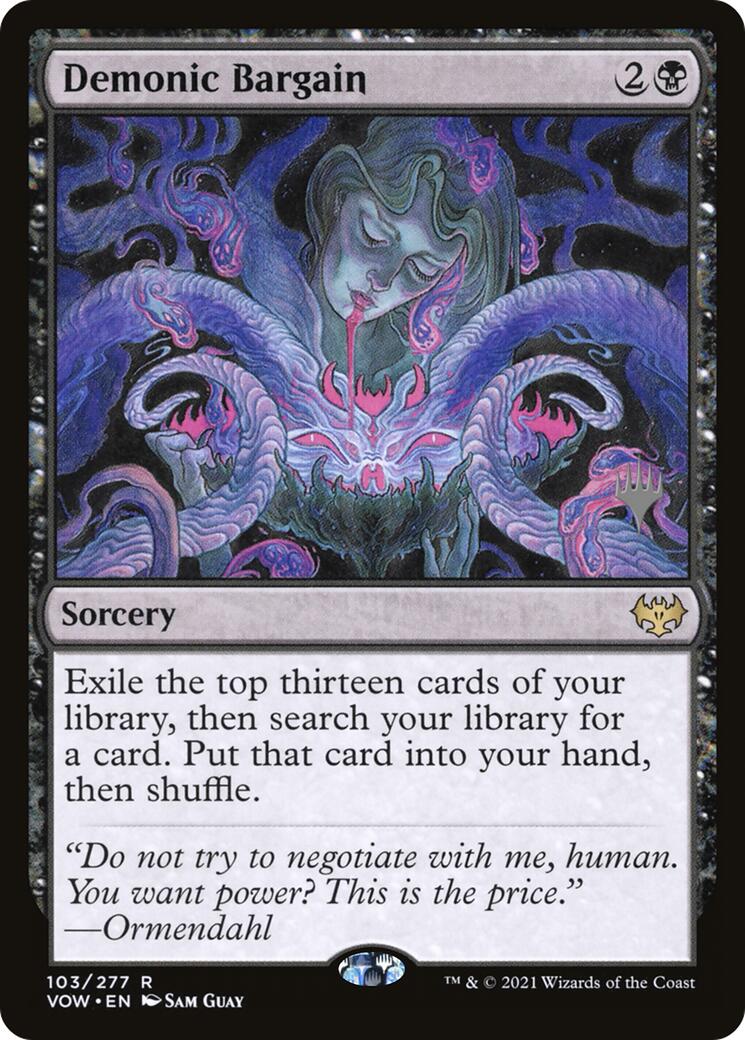 Demonic Bargain (Promo Pack) [Innistrad: Crimson Vow Promos] | Gear Gaming Bentonville
