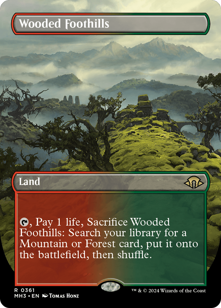 Wooded Foothills (Borderless) [Modern Horizons 3] | Gear Gaming Bentonville