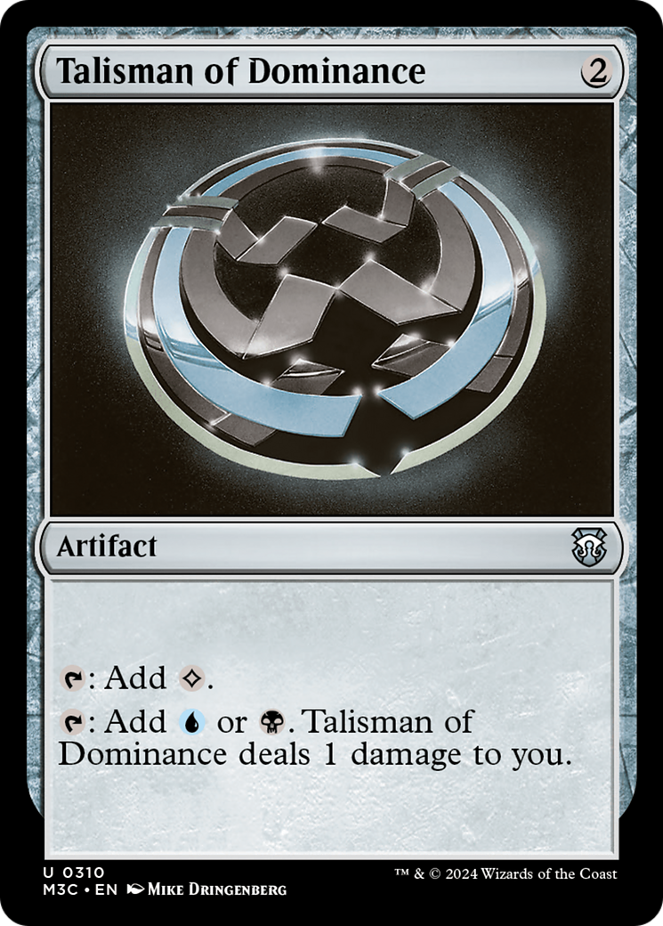 Talisman of Dominance (Ripple Foil) [Modern Horizons 3 Commander] | Gear Gaming Bentonville