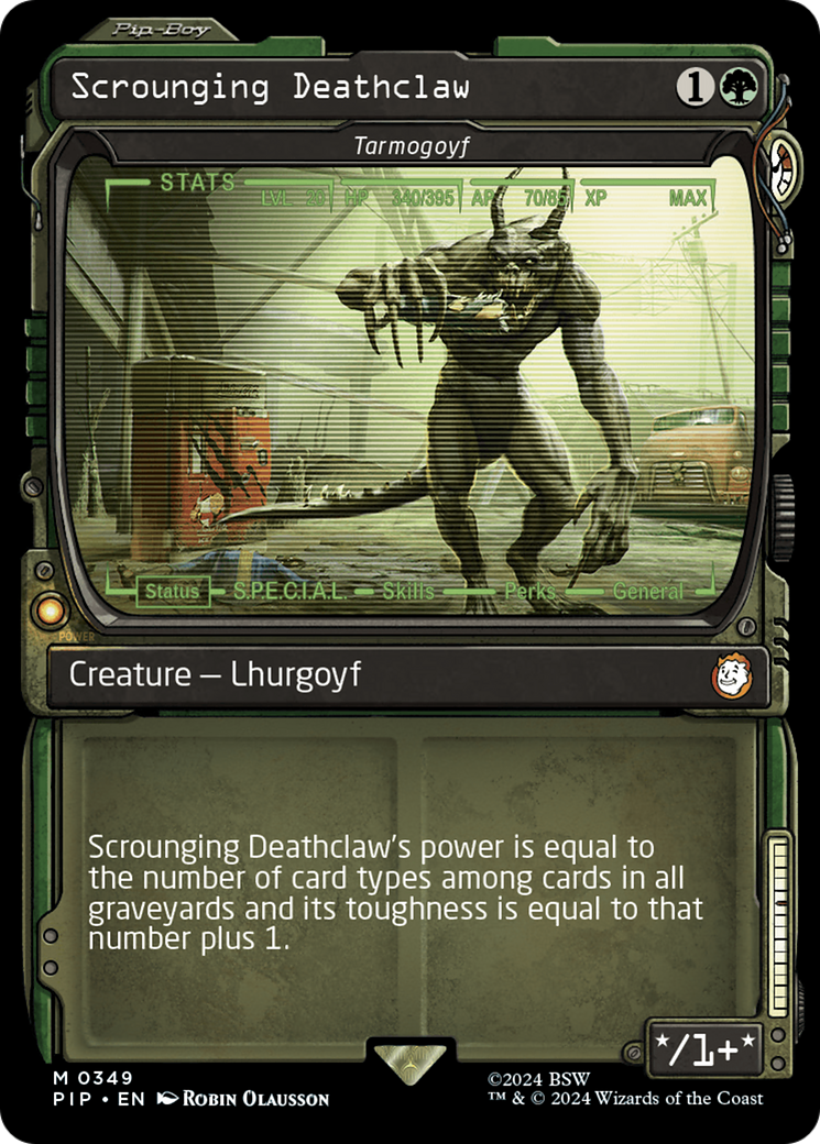 Scrounging Deathclaw - Tarmogoyf (Showcase) [Fallout] | Gear Gaming Bentonville