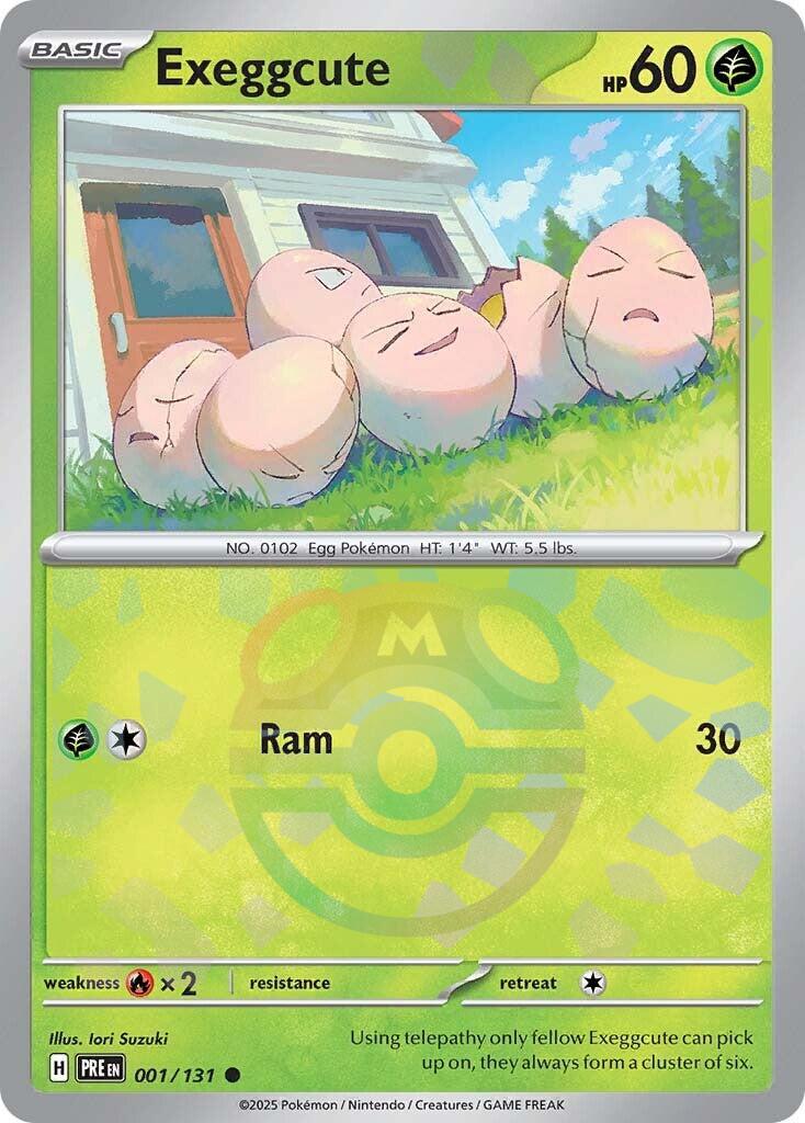 Exeggcute (001/131) (Master Ball Pattern) [Scarlet & Violet: Prismatic Evolutions] | Gear Gaming Bentonville