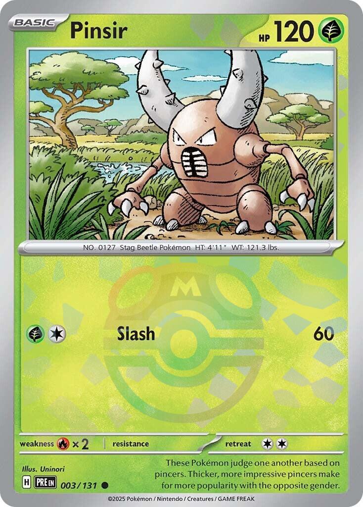 Pinsir (003/131) (Master Ball Pattern) [Scarlet & Violet: Prismatic Evolutions] | Gear Gaming Bentonville
