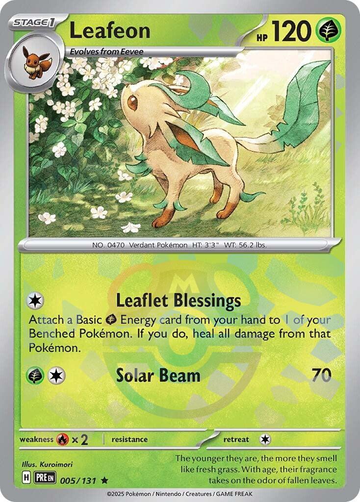 Leafeon (005/131) (Master Ball Pattern) [Scarlet & Violet: Prismatic Evolutions] | Gear Gaming Bentonville