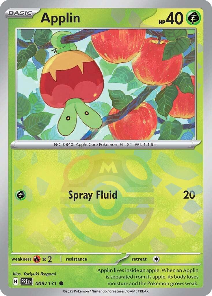 Applin (009/131) (Master Ball Pattern) [Scarlet & Violet: Prismatic Evolutions] | Gear Gaming Bentonville