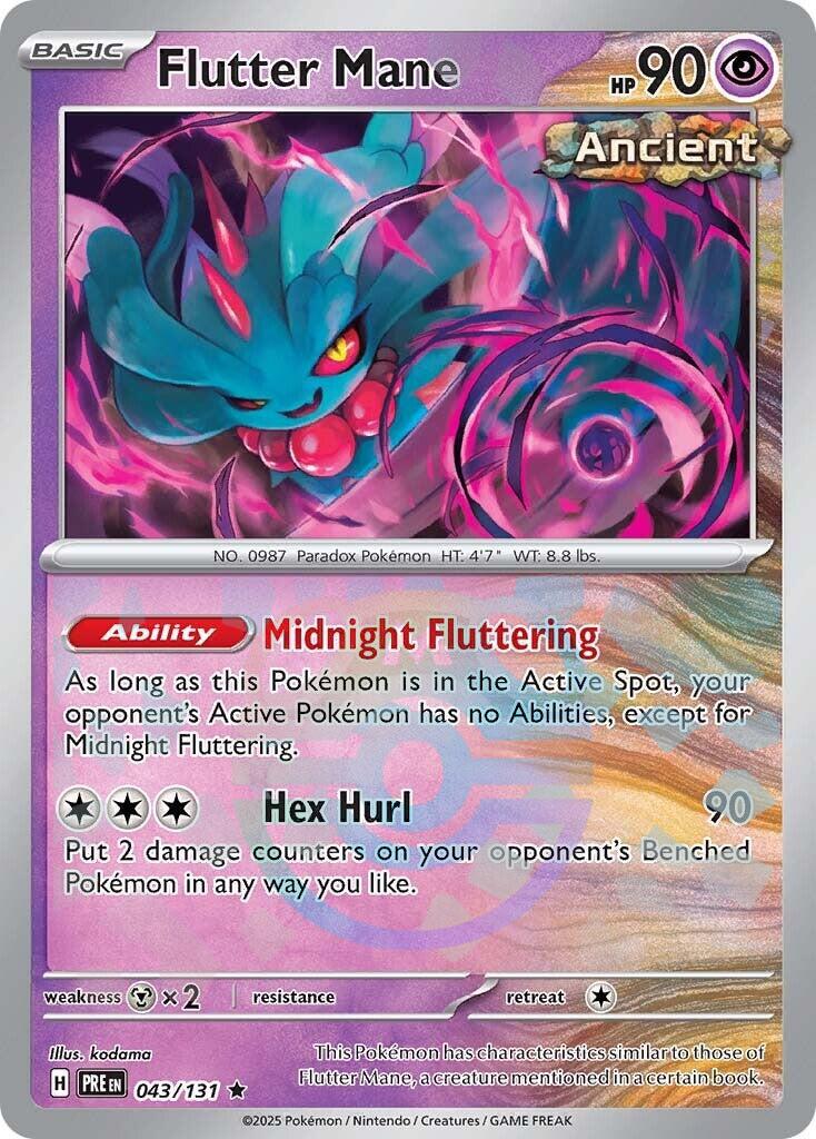Flutter Mane (043/131) (Master Ball Pattern) [Scarlet & Violet: Prismatic Evolutions] | Gear Gaming Bentonville