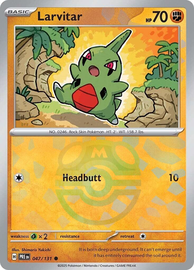 Larvitar (047/131) (Master Ball Pattern) [Scarlet & Violet: Prismatic Evolutions] | Gear Gaming Bentonville