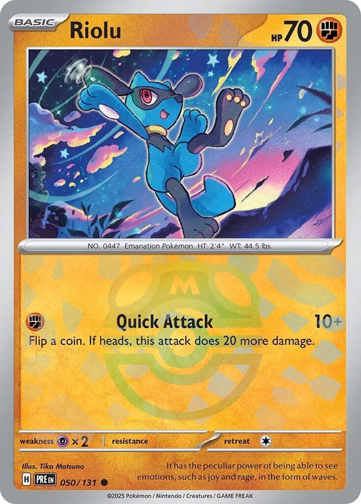 Riolu (050/131) (Master Ball Pattern) [Scarlet & Violet: Prismatic Evolutions] | Gear Gaming Bentonville