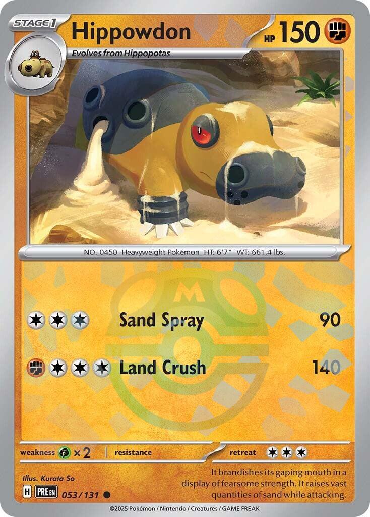 Hippowdon (053/131) (Master Ball Pattern) [Scarlet & Violet: Prismatic Evolutions] | Gear Gaming Bentonville