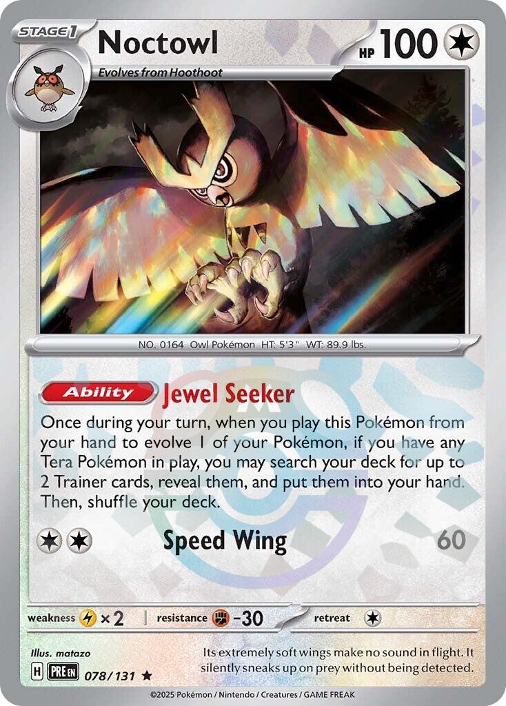 Noctowl (078/131) (Master Ball Pattern) [Scarlet & Violet: Prismatic Evolutions] | Gear Gaming Bentonville