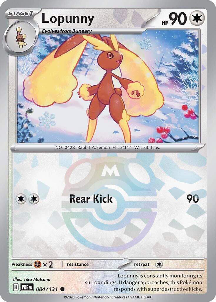 Lopunny (084/131) (Master Ball Pattern) [Scarlet & Violet: Prismatic Evolutions] | Gear Gaming Bentonville