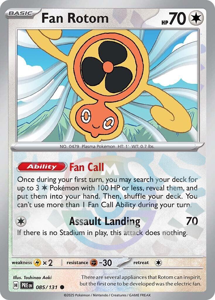 Fan Rotom (085/131) (Master Ball Pattern) [Scarlet & Violet: Prismatic Evolutions] | Gear Gaming Bentonville