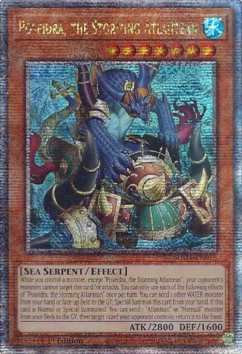 Poseidra, the Storming Atlantean (Quarter Century Secret Rare) [SUDA-EN016] Quarter Century Secret Rare | Gear Gaming Bentonville