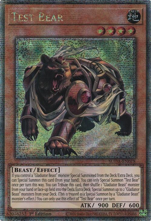 Test Bear (Quarter Century Secret Rare) [SUDA-EN018] Quarter Century Secret Rare | Gear Gaming Bentonville