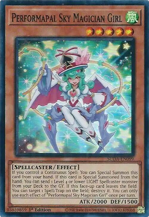 Performapal Sky Magician Girl [SUDA-EN099] Super Rare | Gear Gaming Bentonville