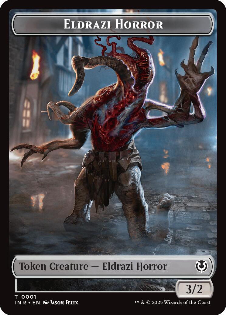 Eldrazi Horror // Human Soldier (0003) Double-Sided Token [Innistrad Remastered Tokens] | Gear Gaming Bentonville