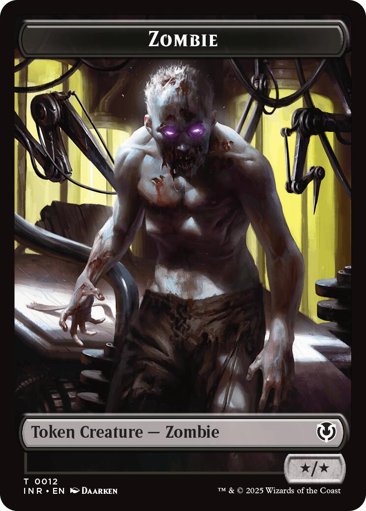 Zombie (0011) // Zombie (0012) Double-Sided Token [Innistrad Remastered Tokens] | Gear Gaming Bentonville