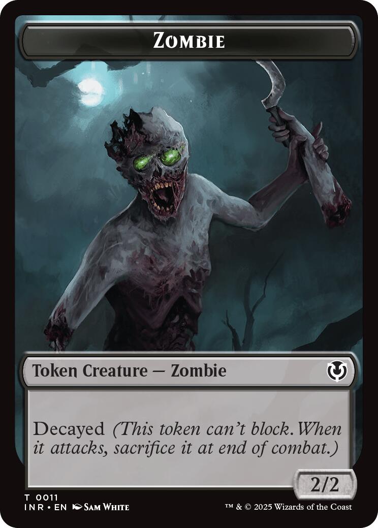 Zombie (0011) // Zombie (0012) Double-Sided Token [Innistrad Remastered Tokens] | Gear Gaming Bentonville