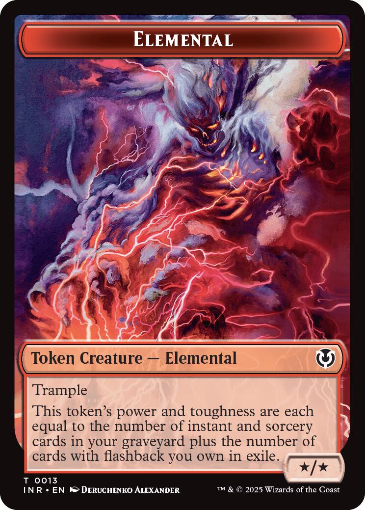 Elemental // Human (0014) Double-Sided Token [Innistrad Remastered Tokens] | Gear Gaming Bentonville