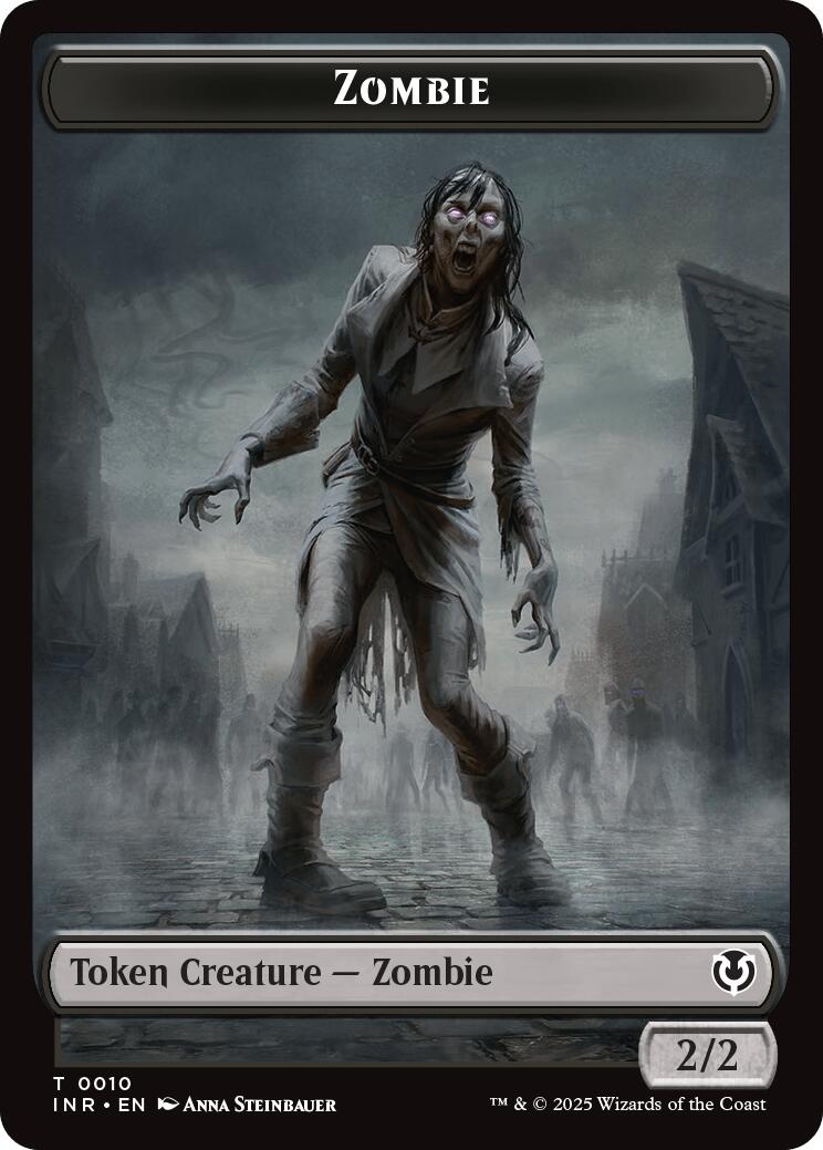 Zombie (0010) // Blood Double-Sided Token [Innistrad Remastered Tokens] | Gear Gaming Bentonville