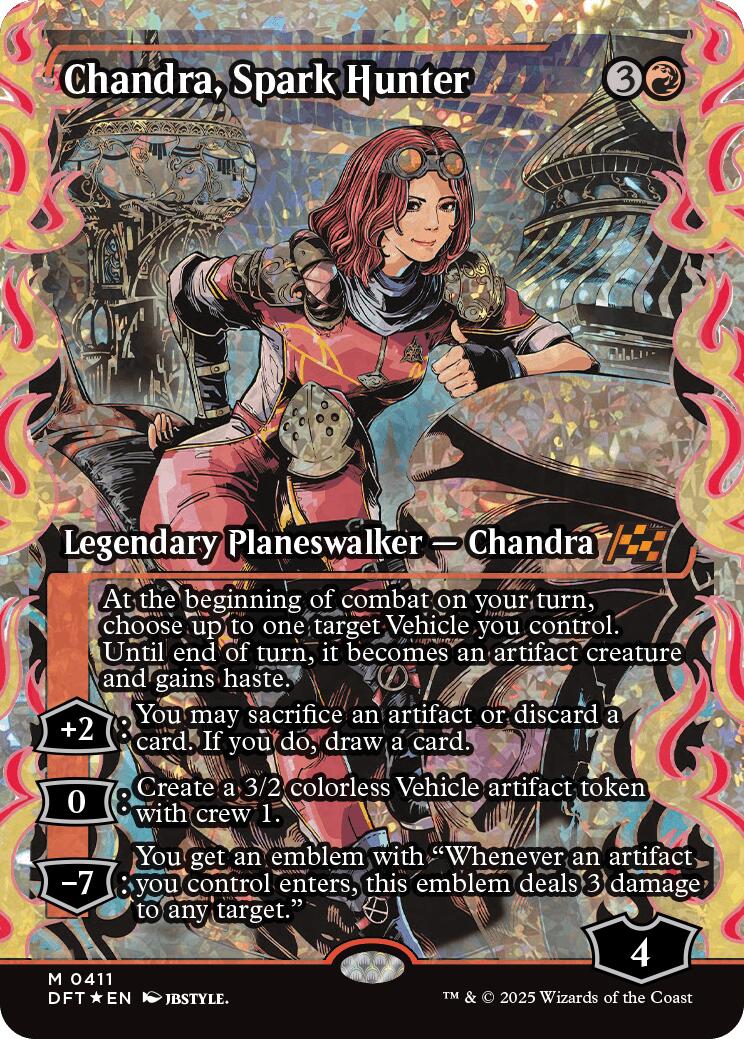 Chandra, Spark Hunter (Showcase Fracture Foil) (Japanese) [Aetherdrift] | Gear Gaming Bentonville
