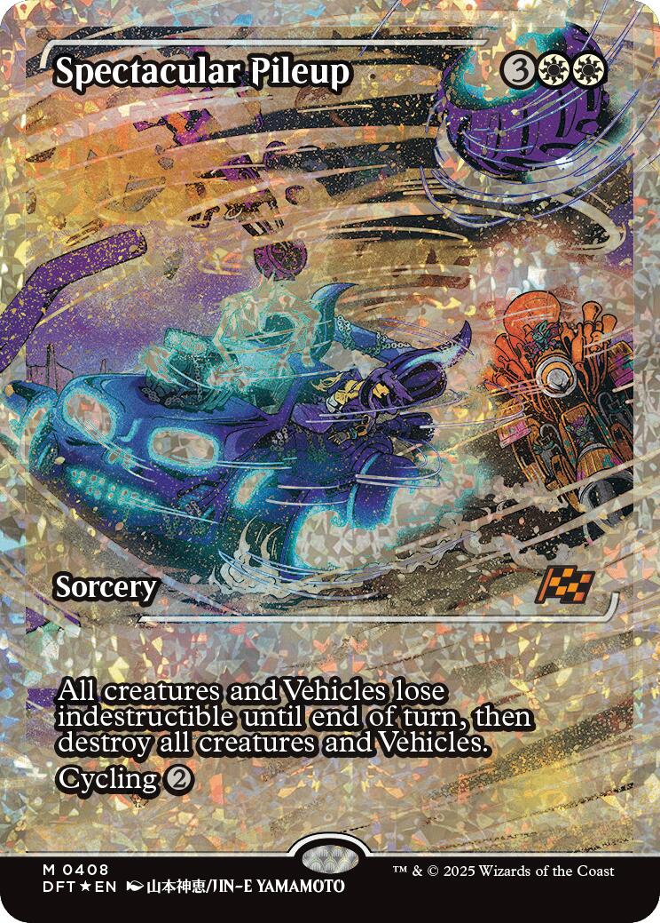 Spectacular Pileup (Showcase Fracture Foil) (Japanese) [Aetherdrift] | Gear Gaming Bentonville