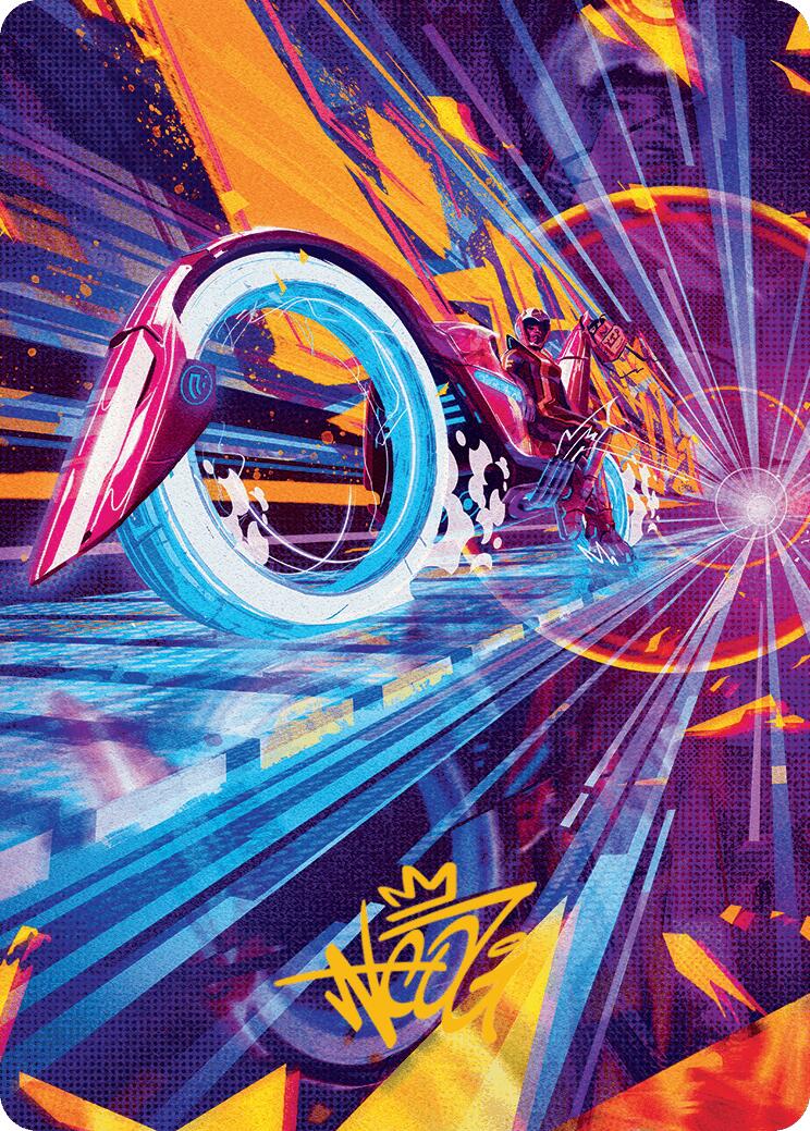 Spotcycle Scouter Art Card (Gold-Stamped Signature) [Aetherdrift Art Series] | Gear Gaming Bentonville